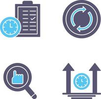 Time Planing and Loop Icon vector