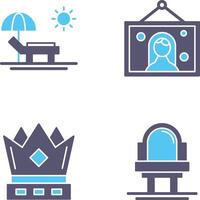 Hammock and Wedding Photo Icon vector