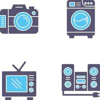 Digital Camera and Washing Icon vector