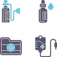 Oxygen and Dropper Icon vector