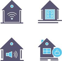 Smart Home and Window Icon vector