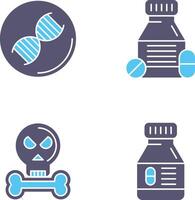 Dna and Tablets Icon vector