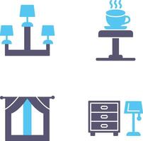 Lamp and Coffee Table Icon vector