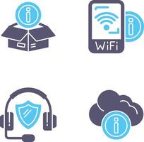 wifi signal and box Icon vector