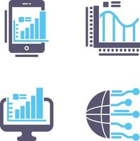 Mobile and Bar Chart Icon vector