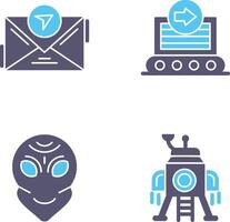 message and container Icon vector