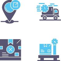 fast delivery and location Icon vector