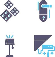 Tiles and Doorknob Icon vector