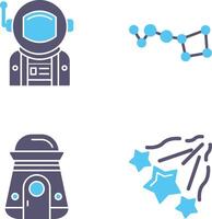 big dipper and astronaut Icon vector