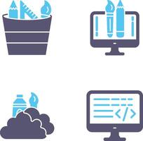 graphic tools and creative design Icon vector
