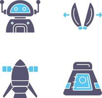 robot and playload Icon vector