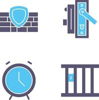 Firewall and Door Handle Icon vector