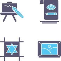 canvas and sketch Icon vector