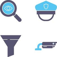 Detective and Police Hat Icon vector