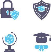 Secure and Education Icon vector