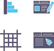 Object Alignment and Web Page Icon vector