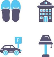 Slippers and Hotel Icon vector