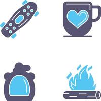 Skateboard and Mug Icon vector