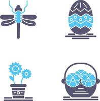 Dragonfly and Easter Icon vector