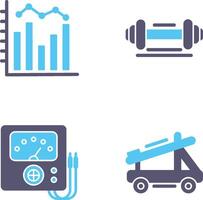 Histogram and Weight Icon vector