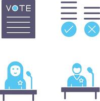 Voting Result and Vote Icon vector