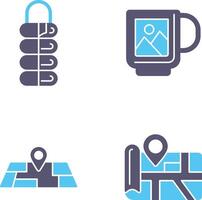 Sleeping Bag and Mug Icon vector