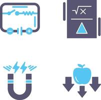 eléctrico circuito y fórmula icono vector