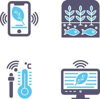 Smart Phone and Hydroponic Icon vector