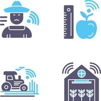 Farmer and Measure and Measure Icon vector