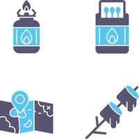 Camping Gas and Matches Icon vector