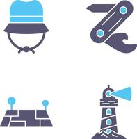 Camping Gas and Swiss Army Knife Icon vector