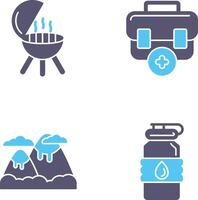 Bbq and First Aid Icon vector