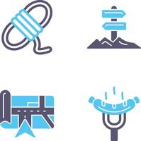 Direction and Rope Icon vector