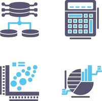 estructurado datos y calculadora icono vector