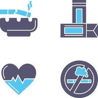 Broken Cigarette and Chewing Gum Icon vector