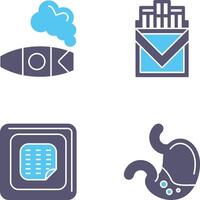 Cigar and Cigarette Pack Icon vector