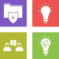 vulnerable folders and innovatives idea Icon vector