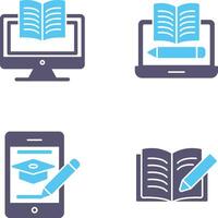 Digital Learning and Written Icon vector