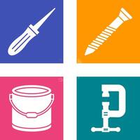 Awl and Screw Icon vector