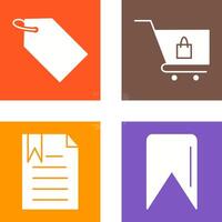 tag and cart Icon vector