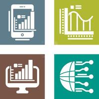 Mobile and Bar Chart Icon vector