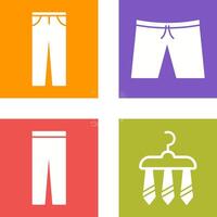 pantalones y pantalones cortos icono vector