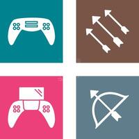 Gaming Console and Arrows Icon vector