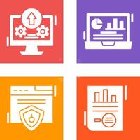 Upload and Dashboard Icon vector