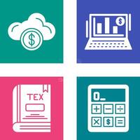 Cloud Computing and Bar Chart Icon vector