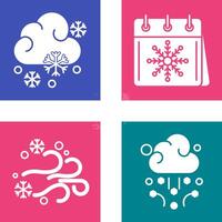 Snowy and Calender Icon vector