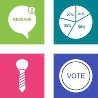 Message Bubbles and Pie Chart Icon vector