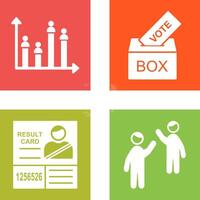 Giing Vote and Candidate and Graph Icon vector