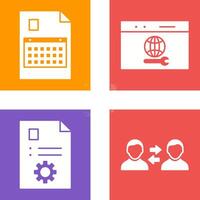 content planning and web support Icon vector
