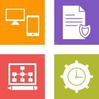 devices and private document Icon vector